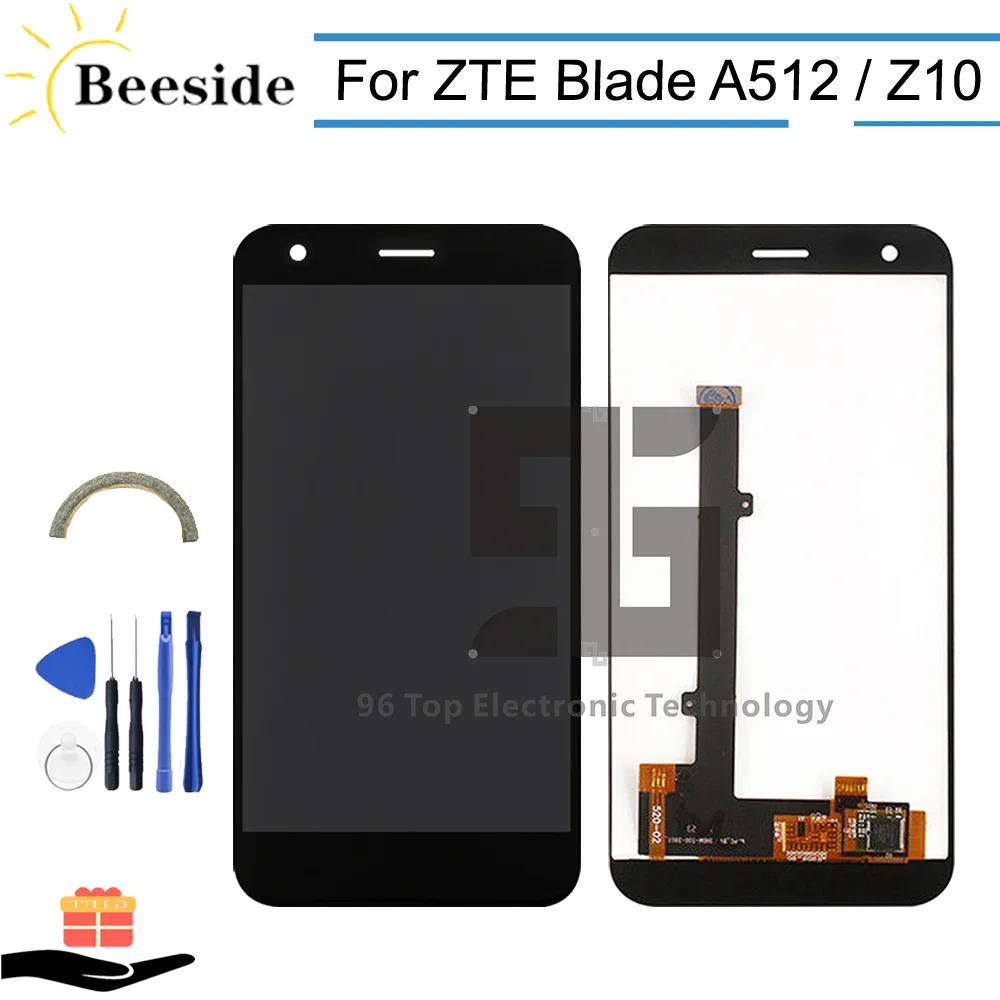 

AA+ Quality LCD 5.2'' For ZTE Blade A512 Z10 LCD Display Touch Screen Digitizer Assembly Replace Black / White With Tools