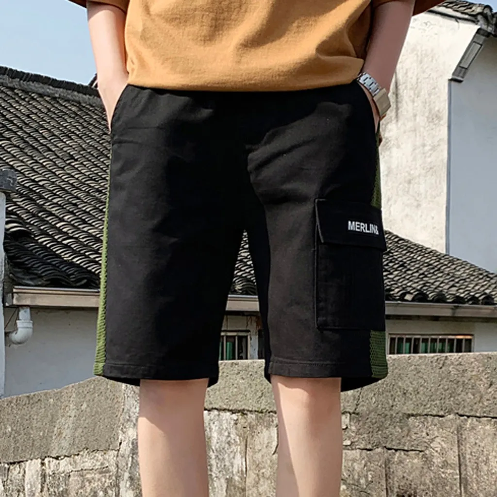 2019 solide Sommer Mens Strand Shorts Baumwolle Große Größe Männer Casual Männlichen Shorts Sommer Baumwolle Casual Kordelzug Taille Shorts