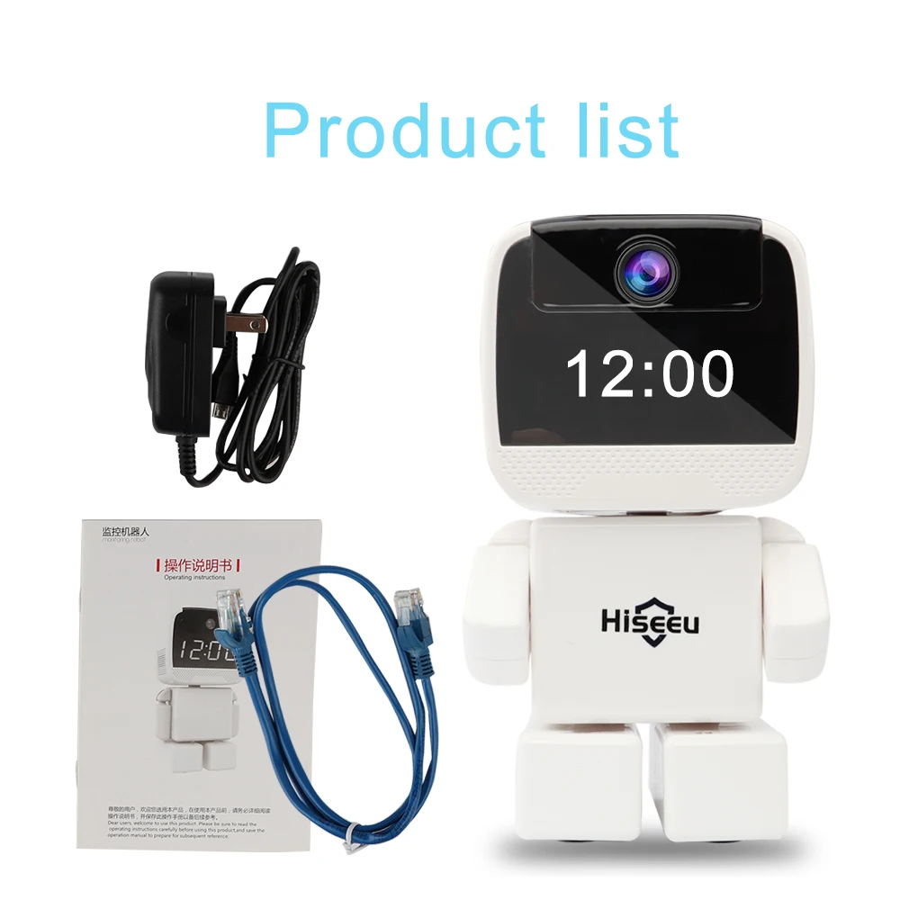 Hiseeu ip камера 960 P HD робот ночного видения двухстороннее аудио детский монитор CCTV SD