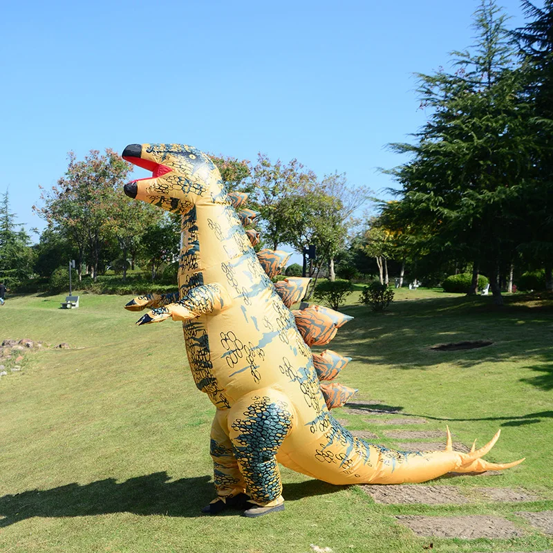 Взрослый Стегозавр талисман надувной динозавр костюмы аниме косплей одежда с динозаврами комбинезон Хэллоуин костюм для взрослых
