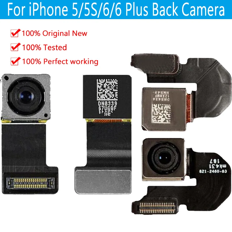 

1Pcs Original New Back Rear Big Camera Flash Module Flex Cable For Apple iPhone 5 5S 5c 6 Back Camera Replacement Parts Test OK