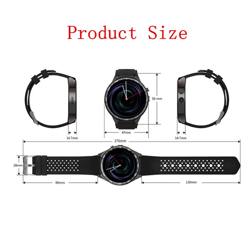 S99C PK LEM5 Pro Smart Watch Android 5.1 OS 2GB Ram 16GB Rom MTK6580 Quad Core 3G GPS Wristwatch 1.39\