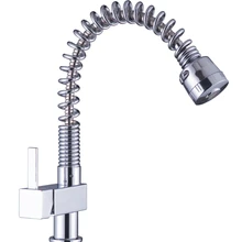 Выдвижная хромированная плиты Кухня кран Однорычажный одно отверстие смесителя