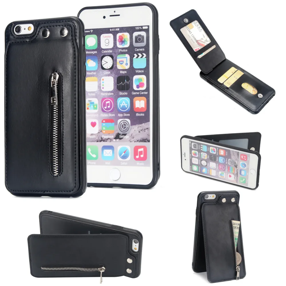 Luxury PU Leather Cover Flip Case for Apple iPhone 6 Plus / 6s Plus