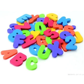 

36pcs Baby Bath Toys Educational Floating Bath Letters & Numbers Stick on Bathroom Baby Early Educational Toys