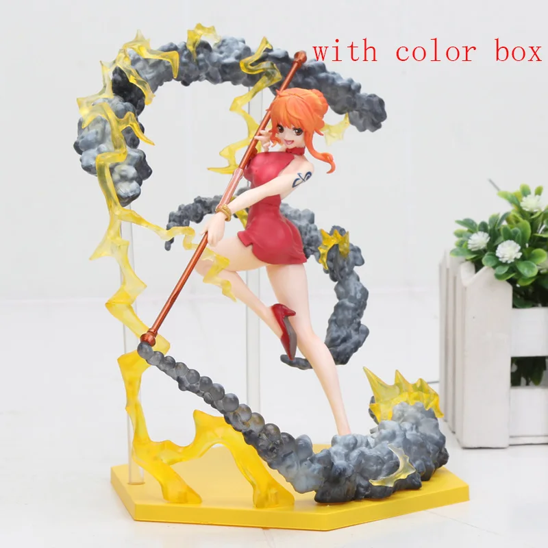 16 см цельная фигурка Nico Flower Ver. Фигурка Nami One piece Аниме Коллекционная модель игрушки - Цвет: 8077 Nami box