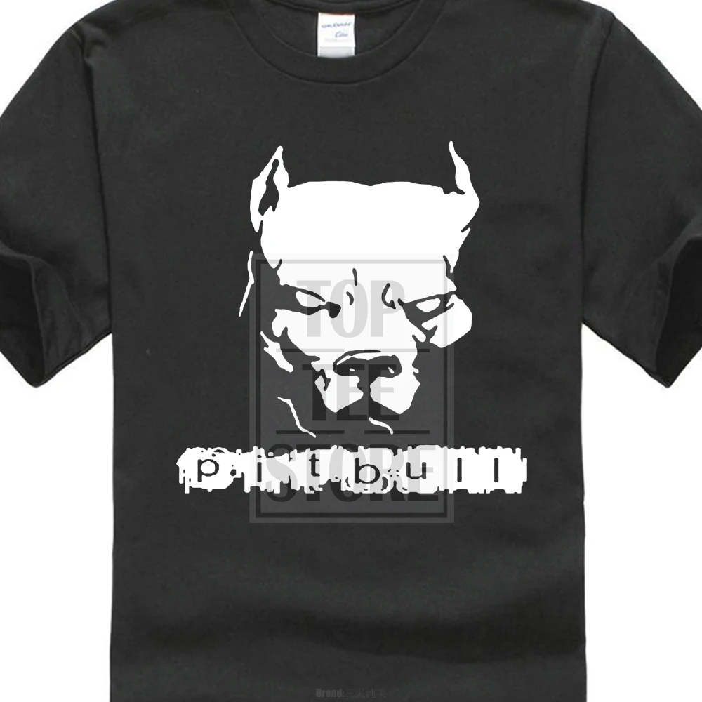 Short Sleeve Tops New Pitbull American Pit Bull Spiked Dog Collar Mens