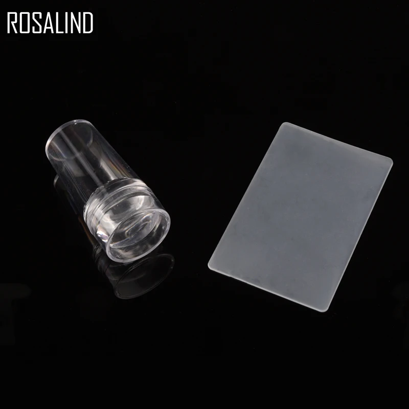 ROSALIND цветок 3D штамповка шаблон для ногтей DIY лак для ногтей штамповка пластины штамп скребок с крышкой Маникюр штамп для ногтей искусство