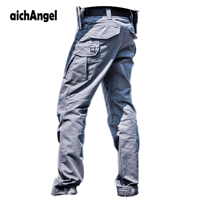 Новые мужские непромокаемые тактические брюки в стиле милитари армейские брюки армейские штаны карго мульти карман Rip-stop SWAT повседневные