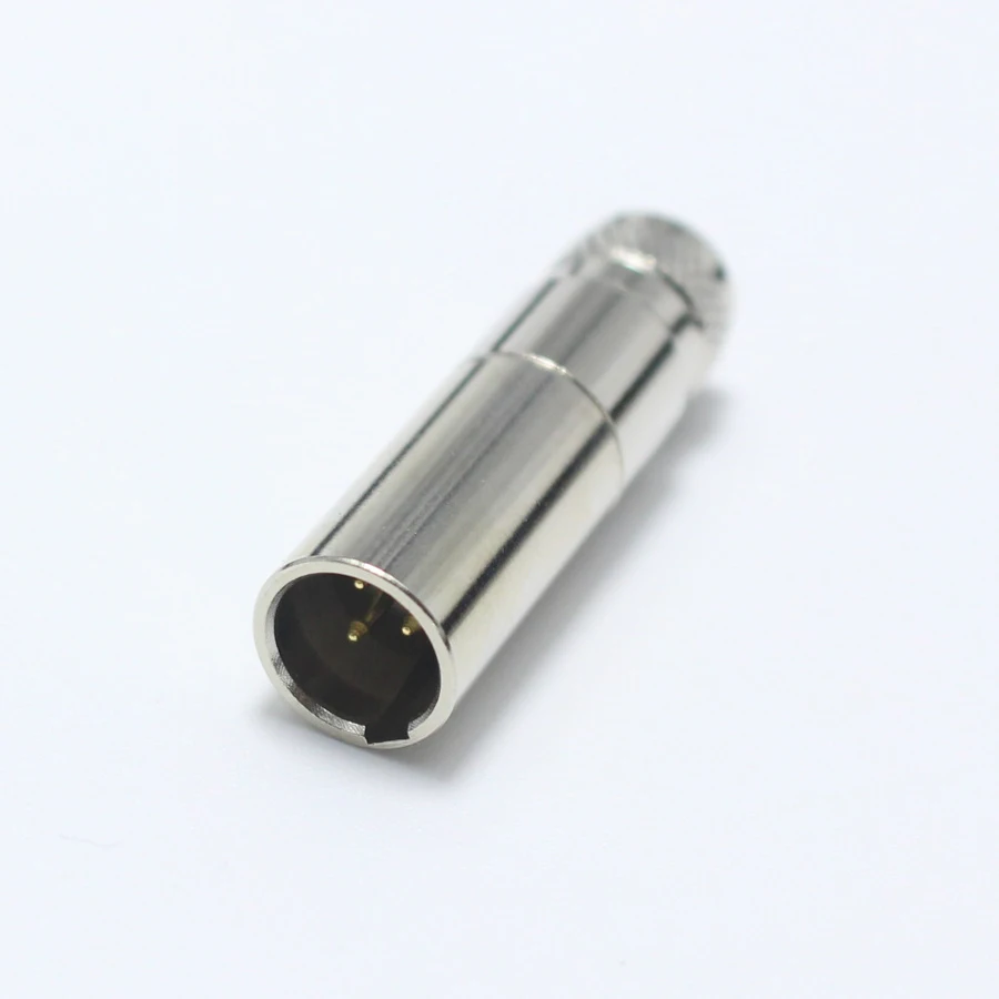 1 пара Mini XLR 3-контактный штекер+ Женский Джек маленький металлический XLR 3 P Аудио разъем микрофонный адаптер для OD5mm кабеля