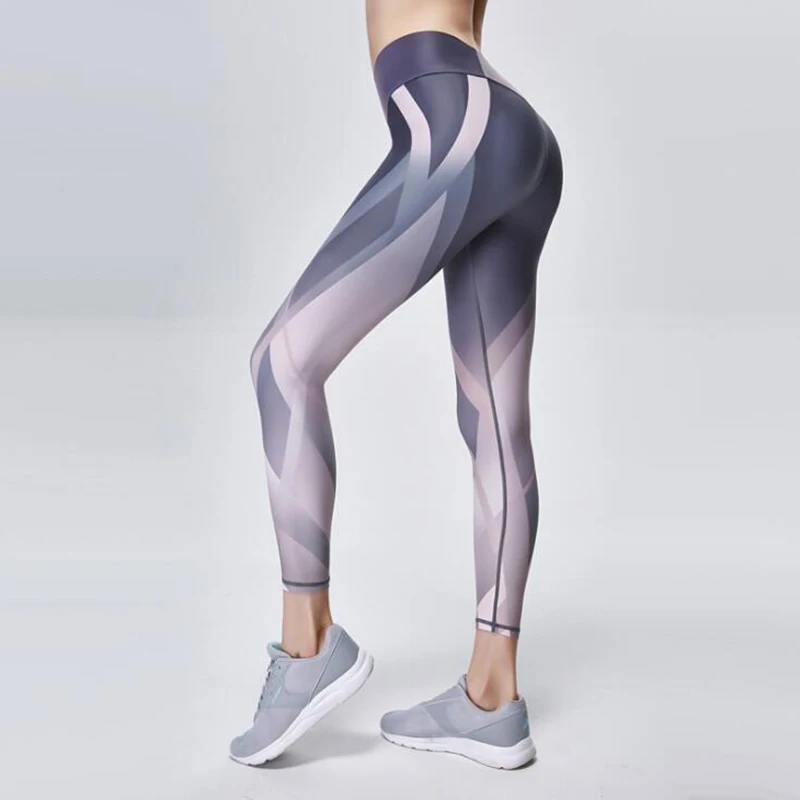 

Women Yoga Pants Slim Fitness Leggings Gym Digital Printing Pants Female Tight High Waist Sweatpants Quick-drying Fitness Pants