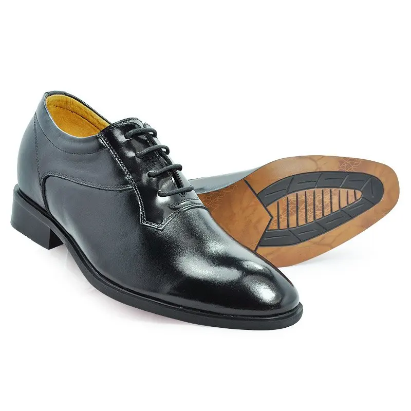 8124 Europe Shoes with Hidden Heels make Men grow taller 7CM, Oxford