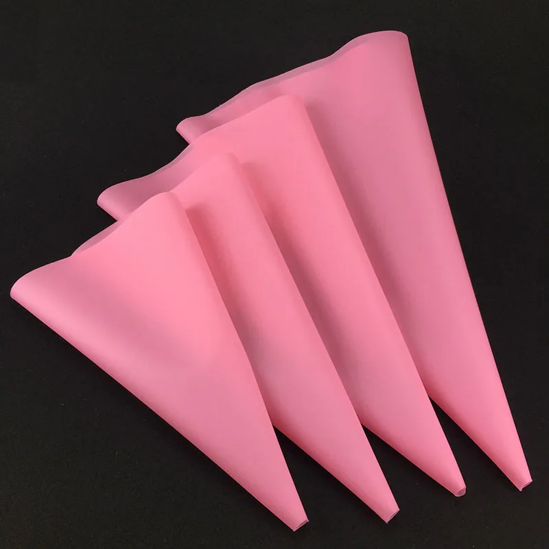 Силиконовые кондитерские мешки для торта многоразовые Печенье Десерт глазурь кондитерский мешок помадка украшения торта Кондитерские советы инструмент - Цвет: pink  Small