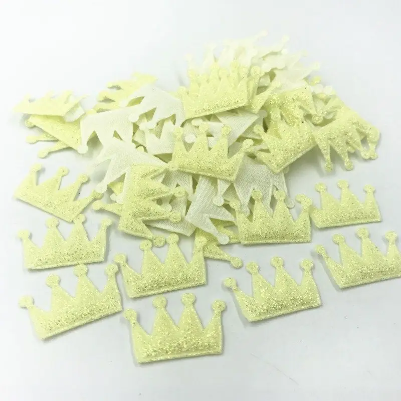 

DIY 200pcs Sequins Crown Felt Appliques Cardmaking decoration Accessories 32mm