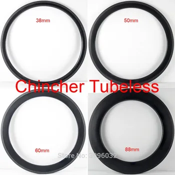 

New U shape 38 50 60 88mm 700C Road bike 3K UD full carbon fibre bicycle wheel carbon clincher tubeless rim 25mm width Free ship