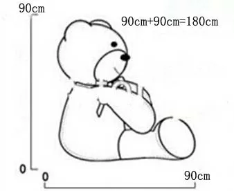 180 см огромный плюшевый медведь мягкая игрушка Огромные большие набивные плюшевые игрушки Размер жизни ребенок Куклы любовник девочка игрушка Рождественский подарок