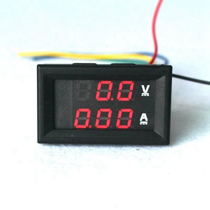 2in1 DC 0 100 в/100A Красный Вольтметр Амперметр с DC100A резистивный шунта напряжение ток