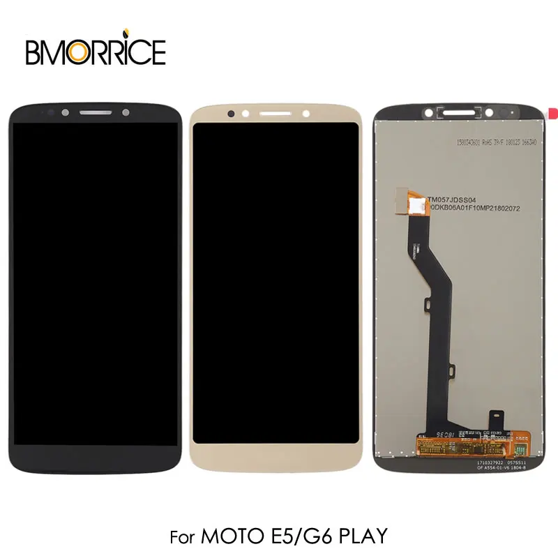 

Original LCD For Motorola MOTO E5 E 5th Gen LCD Display Touch Screen Digitizer Assembly For Moto G6 Play 5.7" Black Gold