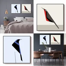 

Bird retro living room frameless decorative painting modern minimalist restaurant hanging mural sofa wall paintings high quality