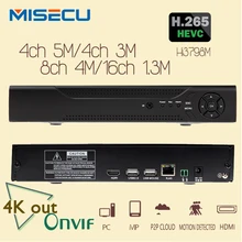 4 К H.265/H.264 NVR MISECU 4*5 М/4*3 М/8*4 М/16*960 P P2P Wifi RS485 PTZ CCTV NVR ONVIF 5 М поддержка воспроизведения 2*6 ТБ Для Камеры Безопасности