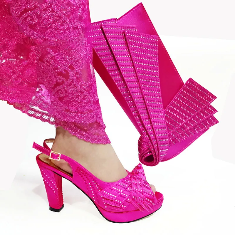 

New Arrival Italian Matching Shoe and Bag Set for Wedding Luxury Women Shoes Nigerian Shoes and Matching Bags High Heels Pumps