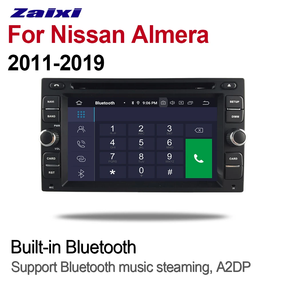 Top ZaiXi 4GB android 9.0 car dvd player for Nissan Almera 2011~2019 Multimedia GPS Navigation Map Autoradio WiFI Bluetooth HD 1