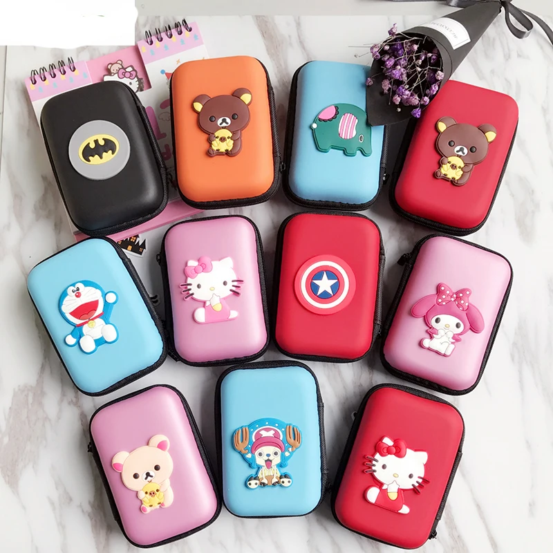 prativerdi Mini Cartoon Earphone Storage Bag Case For Key Coin Hard Holder Box Carrying Hard Hold Memory Card Ear Pads organizer13