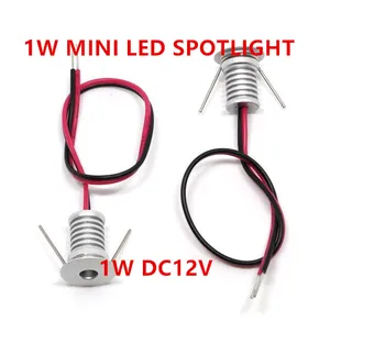 

10 pcs led mini downlight, ceiling led puck light, DC12V 1w led mini spot cabinet light 60 degree Free Shipping