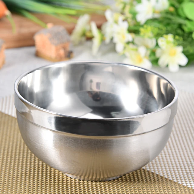 1 Pc Ultralight Stainless Steel Bowl Travel Camping Outdoor Tableware Bowl