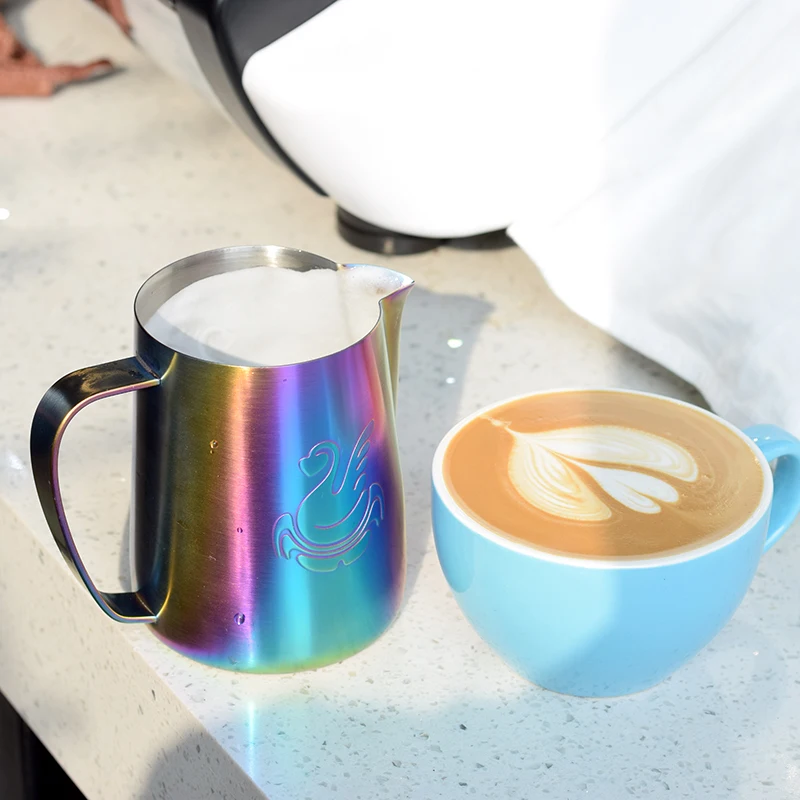  Fantastic Kitchen Stainless Steel Milk frothing jug Espresso Coffee Pitcher Barista Craft Coffee La - 32983019476