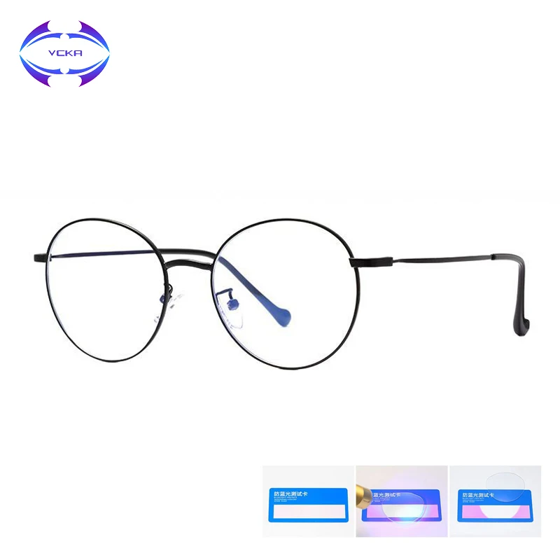 VCKA очки для компьютера, анти-синий светильник, ретро сплав, мужские очки, защитные очки, женские очки, игровые очки, очки Ordinateur
