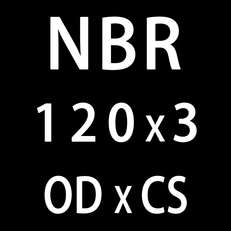 Резиновое кольцо черный NBR уплотнения-хомут с круглым воротником для мальчиков и девочек CS3mm OD105/110/120/125/130/140/150/160/190*3 мм уплотнительное кольцо уплотнения Нитриловый прокладки масляное кольцо шайба - Цвет: OD120mm