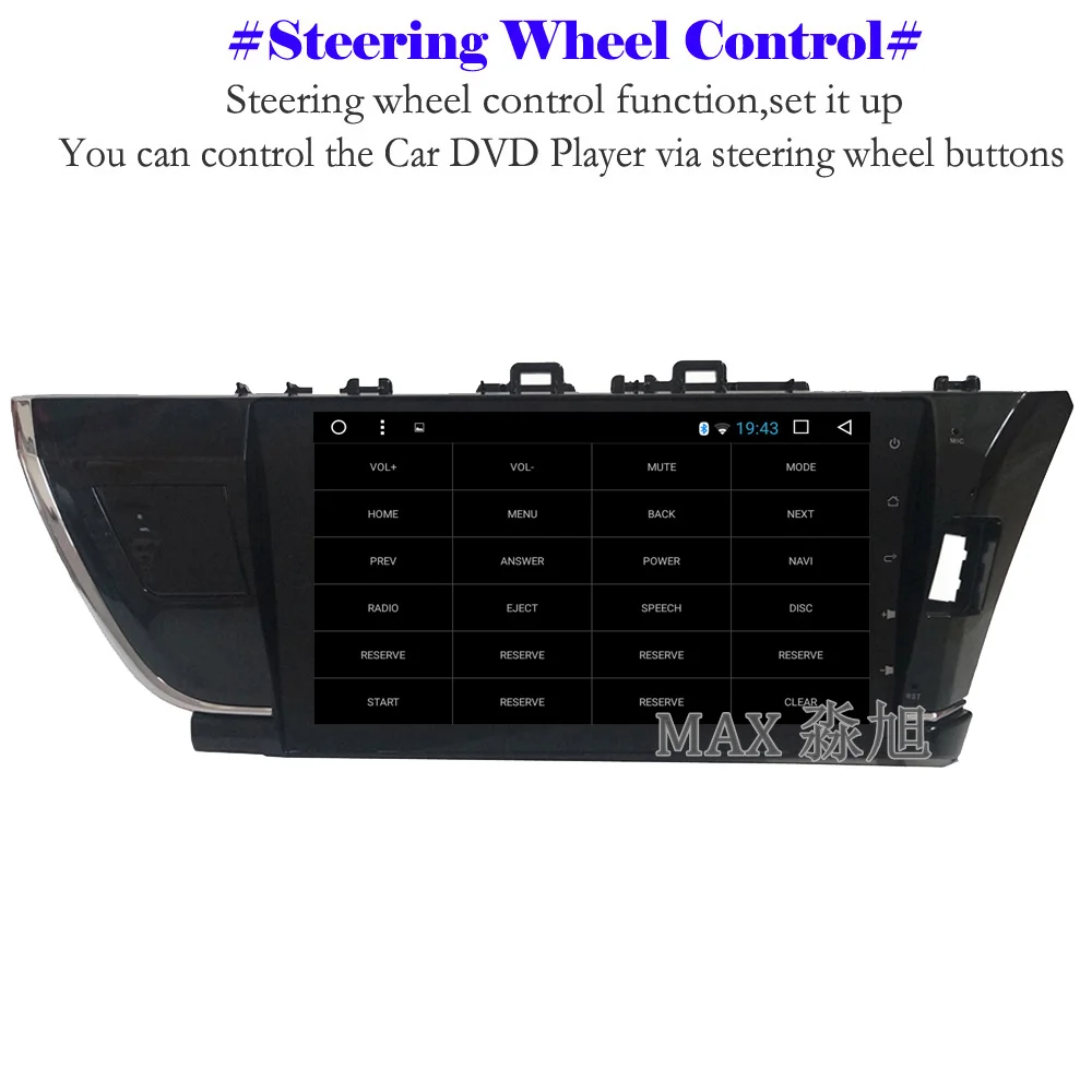 Perfect MAX 2G 32G Android 8.1 Car DVD Player for Toyota corolla 2014 2015 2016 Right Drive Car Radio RDS Bluetooth 4G WiFi SWC GPS Map 4
