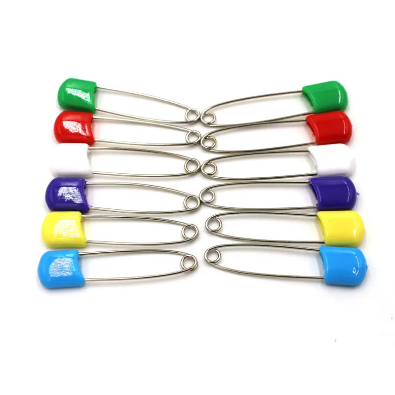 100pcs Plastic Findings Safety Pins Brooch Pin Sewing Needlework Secure