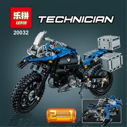 Лепин 20032 техника серии 1200 шт BAMW внедорожные мотоциклы R1200 GS строительные блоки кирпичи развивающие игрушки для малыша 42063