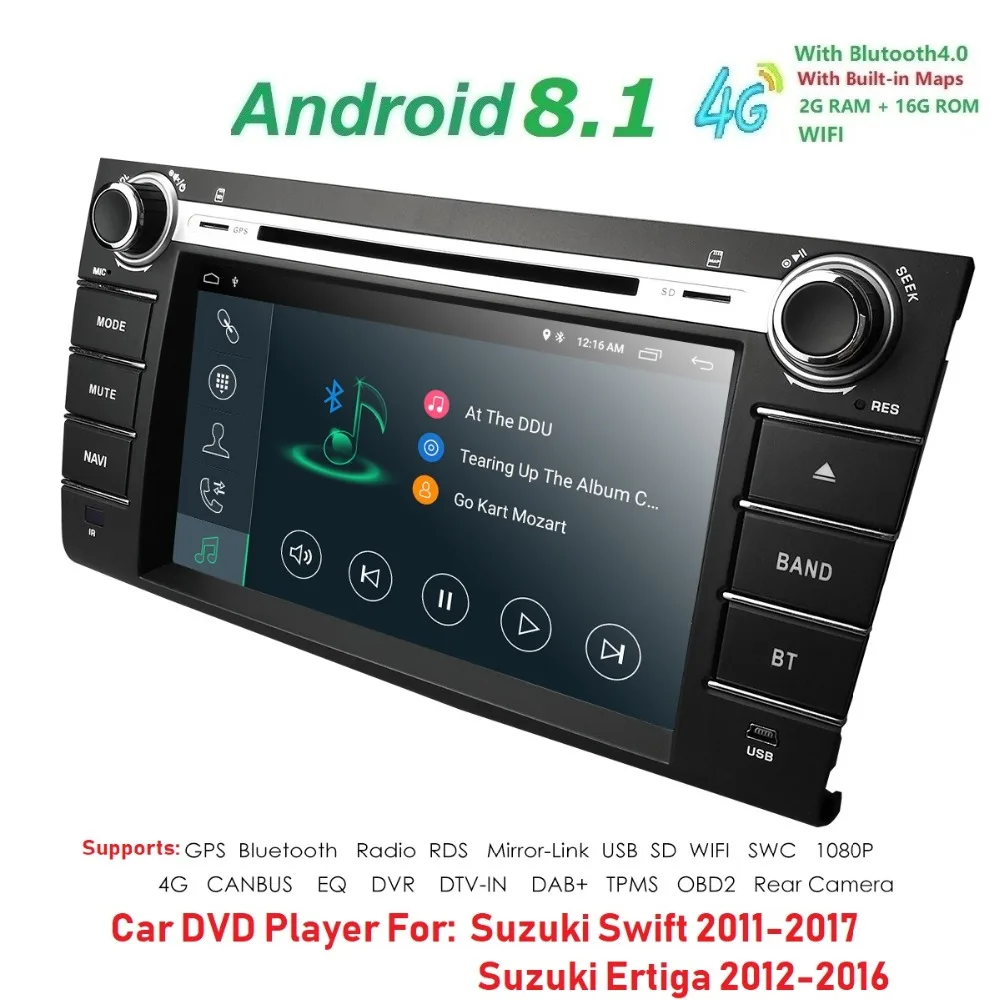 

2G+16G android 8.1 car dvd for Suzuki Swift 2011-2017 Suzuki Ertiga 2012-2016 multimedia car radio stereo gps steering wheel DAB