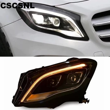 

1Set Head Lamp Headlights LED Headlight Daytime Running Light DRL Double Lens For Benz GLA 200 220 260 2015 2016 2017 2018
