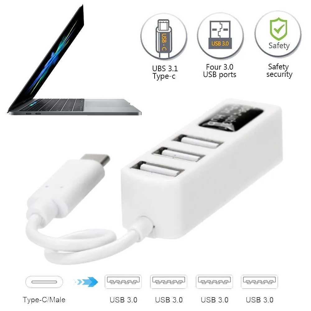 Ecosin2 концентратор USB 3,1 адаптер для MacBook Pro и других поддерживаемых устройств типа C Прямая поставка 17MAR16