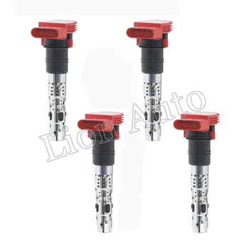 

Set Of 4 Ignition Coil On Plug Pencil For Audi s4 a6 a8 Allroad Quattro 4.2l v8 077 905 115H 077905115K 077905115Q