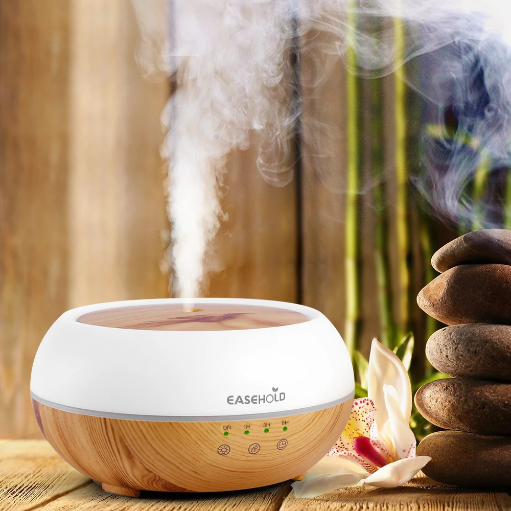 Easehold 300ml Aroma Essential Oil Diffuser Ultrasonic Cool Mist Humidifier LED Night Light for Office Home