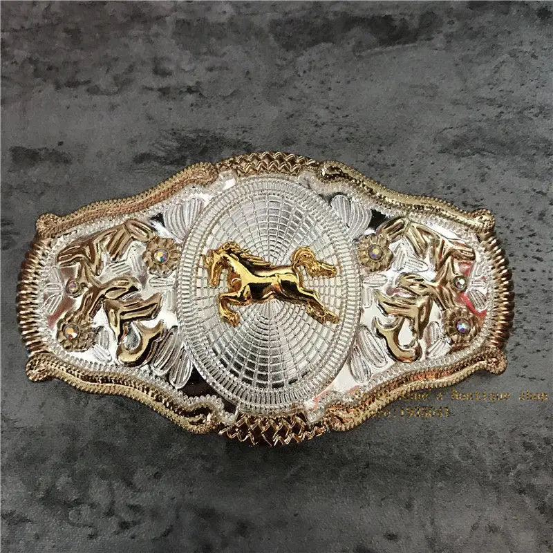 

Luxury Men and women Gold Horse Belt Buckle Fashion Animal series Belt Buckle For 4cm Wide Belt Men Jeans accessories