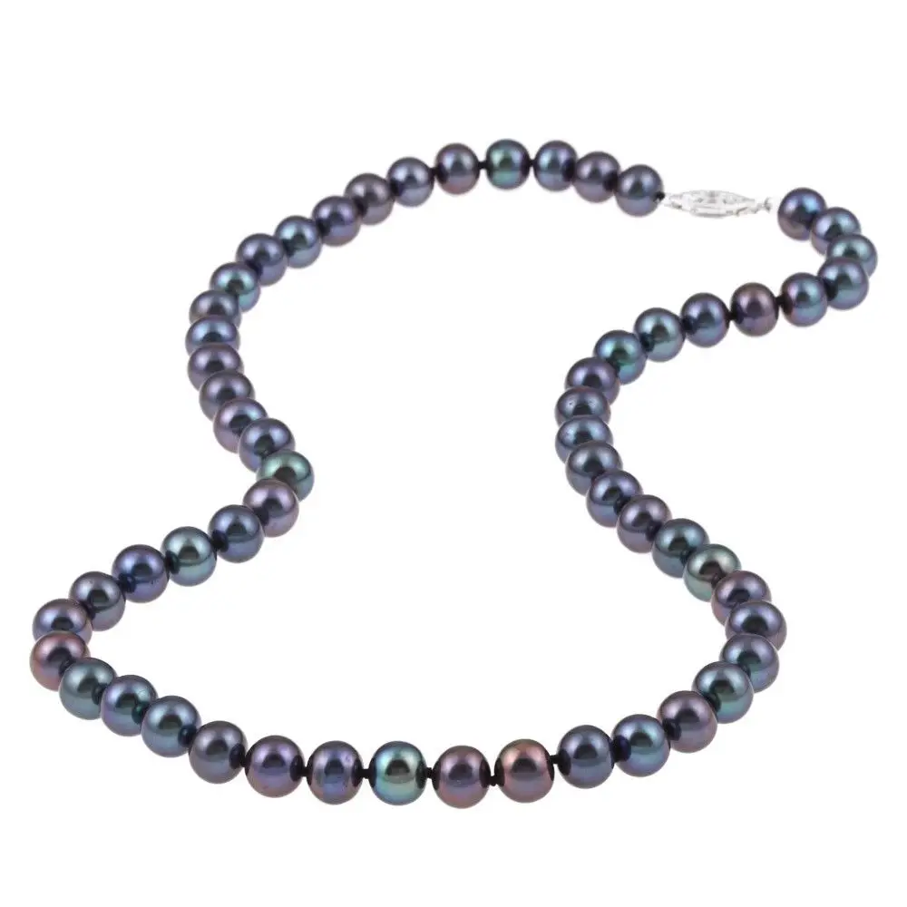 

36" 7.5-8mm Black Freshwater Pearl Necklace