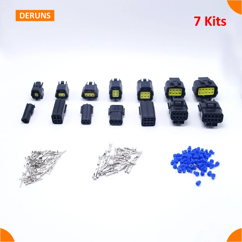 7 комплектов в комплекте абсолютно новый 1/2/3/4/6/8/10 Pin Way Denso герметичный разъем