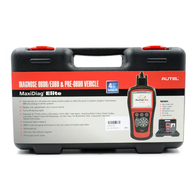 Autel Maxidiag Elite MD802 4 в 1 код сканер MD 802(MD701+ MD702+ MD703+ MD704) 4 Системы+ DS модель+ EPB+ операции