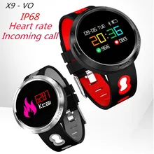 Original X9-VO IP68 Waterproof Bluetooth 4.0 Smart Wristband with Sleep Monitor Heart rate track Smart Bracelet for Android IOS