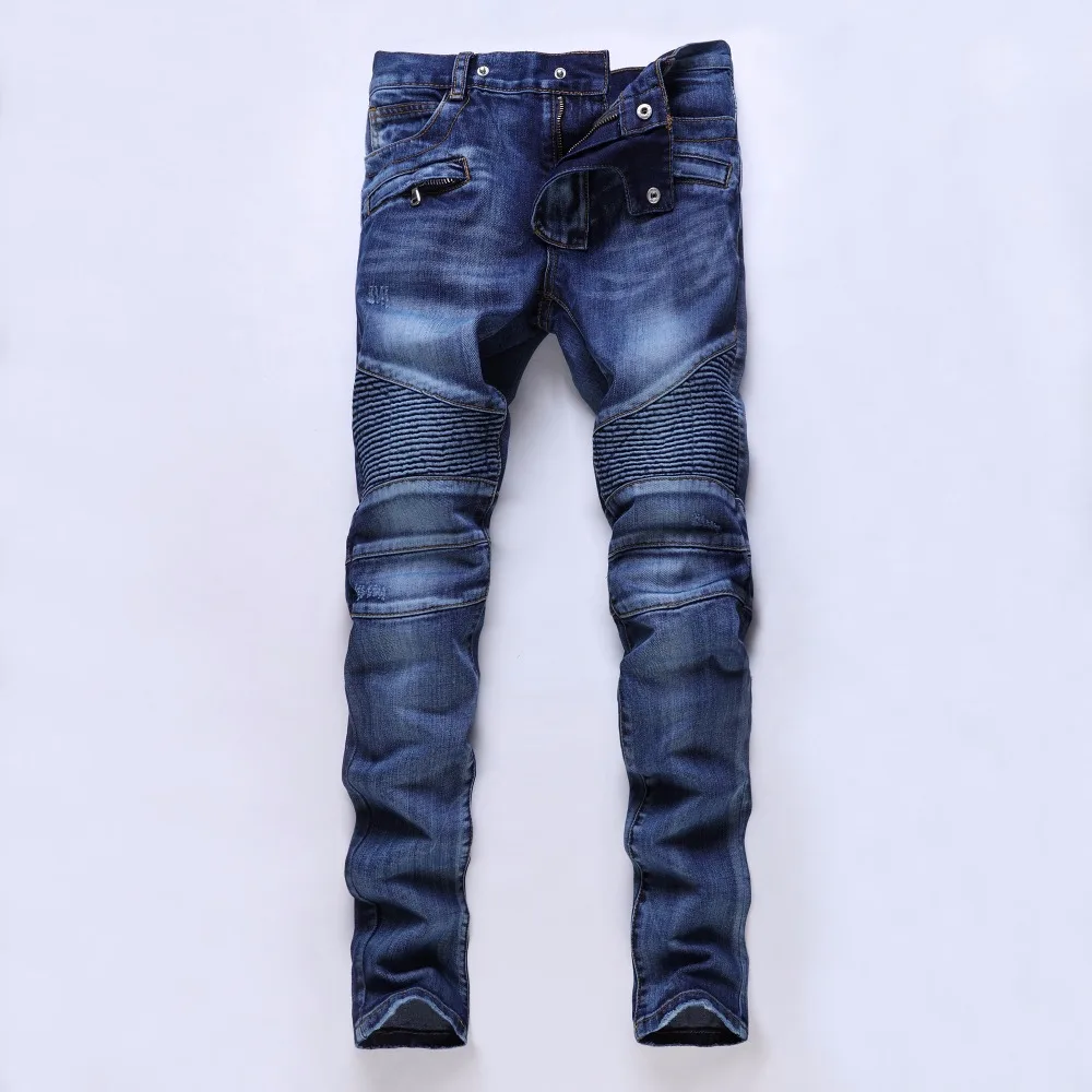 Four seasons can wear High quality men's jeans Casual