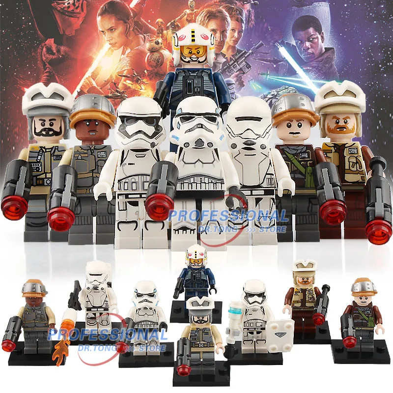 

Single Sale Star Wars First Order Flametrooper Troopers Pilot Figures Building Blocks Blocks Kids Toys C041-c048