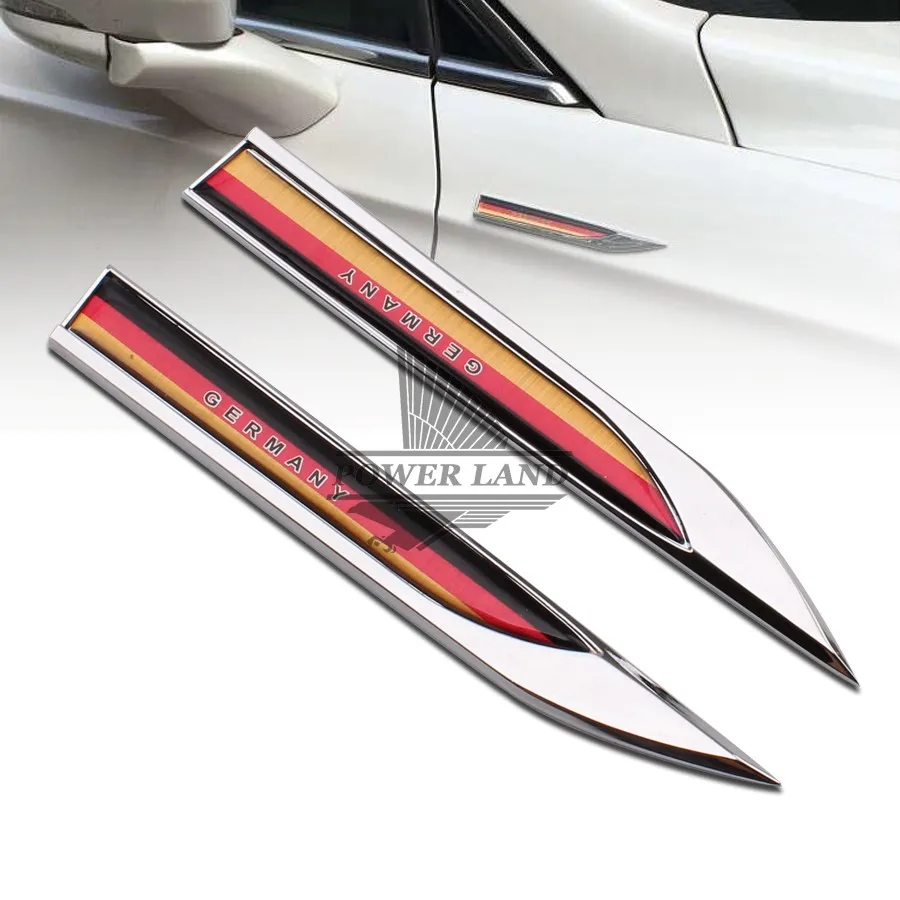 German Flag 3D Metal Car Auto Truck Door Fender Bumper Sticker Emblem Badge