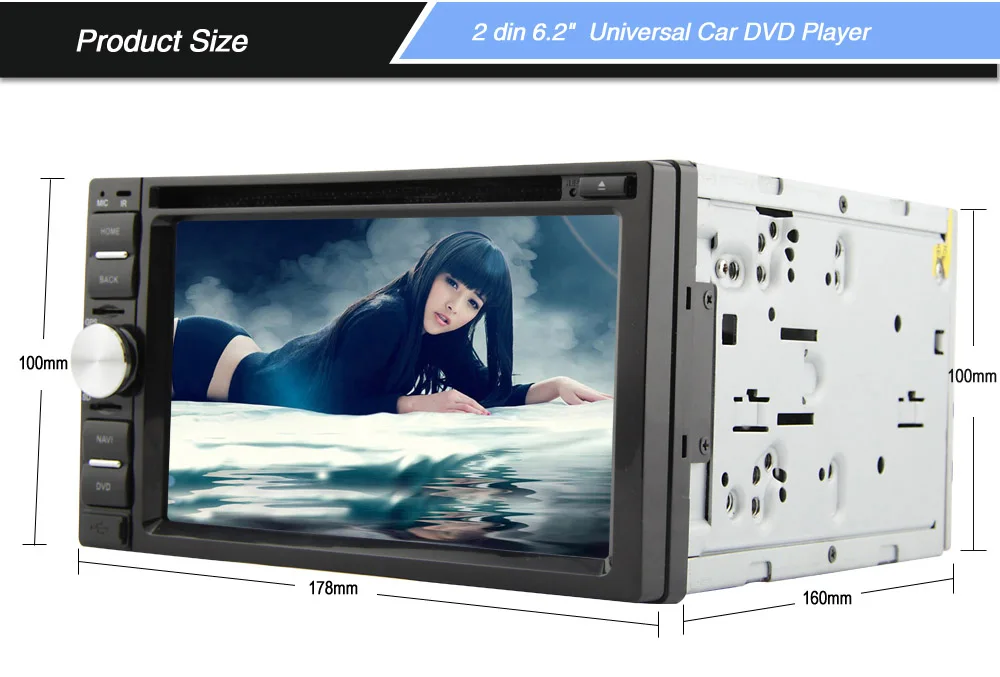 Best 6.2 Inch Universal Android 8.1 Car DVD Player for Honda City 1997-2006 for Odyssey/CRV/Fit Jazz/Stream/Everus WIFI 10
