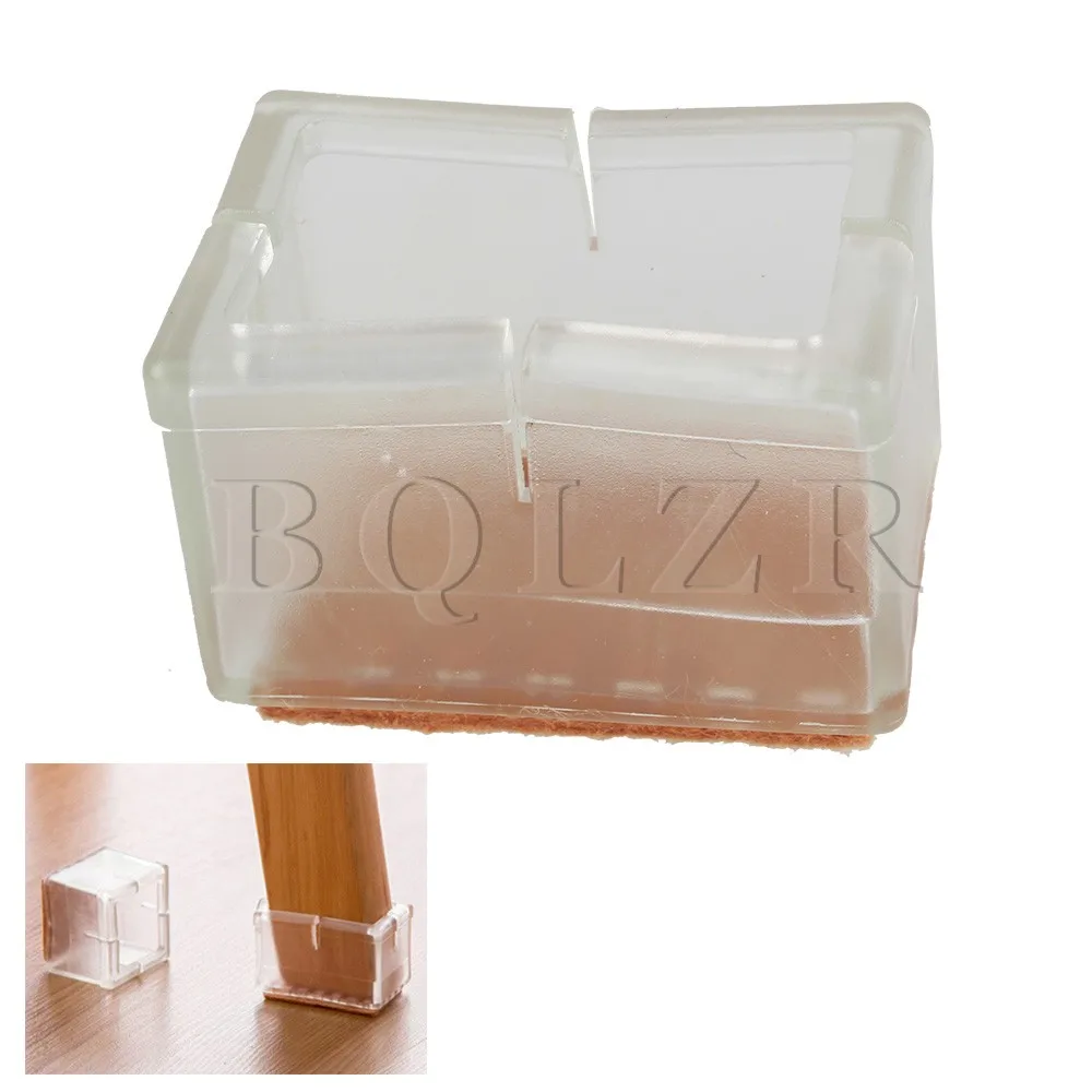 BQLZR 8 pcs Rectangular Anti-Slip Chair Table End Leg Foot Wood Floor Protectors BQLZR 8 pcs Rectangular Anti-Slip Chair Table End Leg Foot Wood Floor Protectors